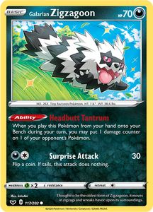 Galarian Zigzagoon 117 - Booster Games